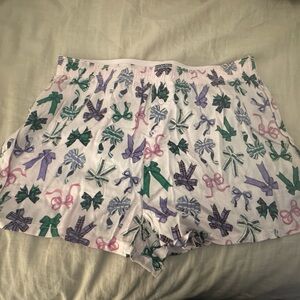 Women's PINK  Bow Print Sleep Short Small